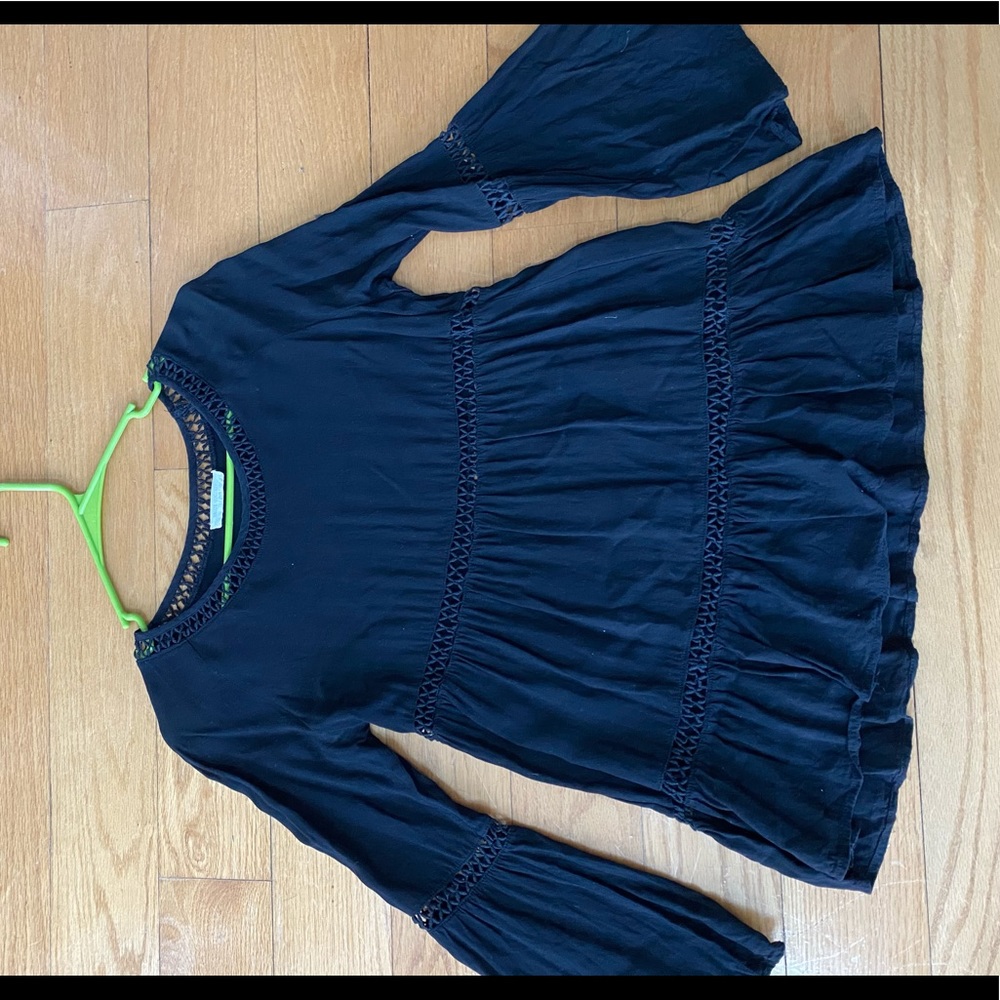 Black Boho Top